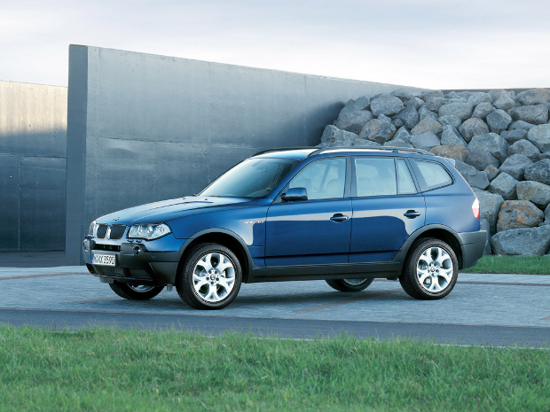 Коврики ЭВА "EVA ромб" для BMW X3 I (suv / E83) 2003 - 2006, черные, 4шт.