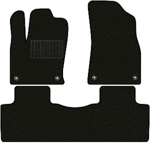 Коврики текстильные "Классик" для Geely Atlas II (suv / FX11) 2023 - Н.В., черные, 3шт.
