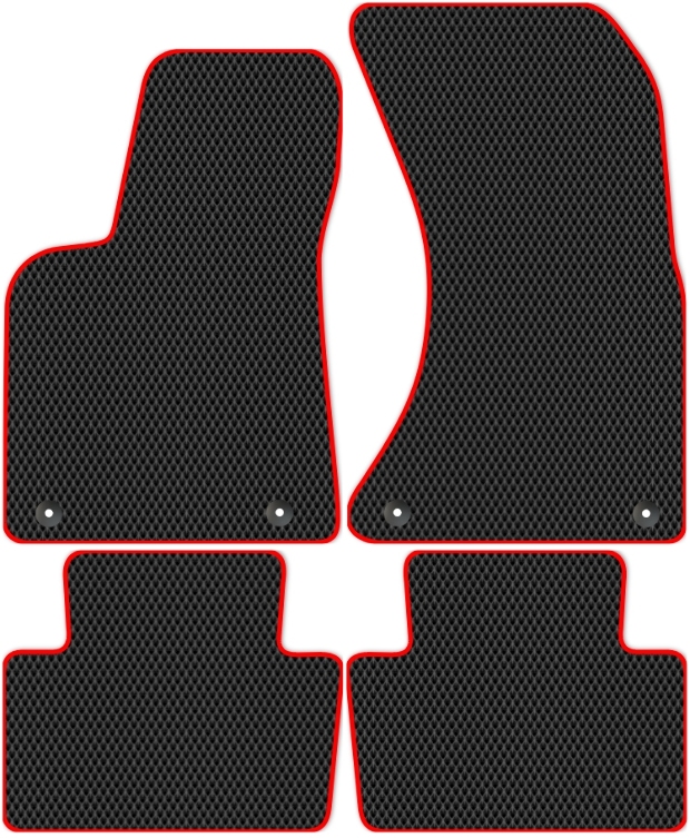 Коврики ЭВА "EVA ромб" для Porsche Macan (suv / 95B) 2013 - Н.В., черные, 4шт.
