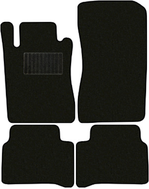Коврики текстильные "Стандарт" для Mercedes-Benz CLS-Class I (седан / C219) 2004 - 2008, черные, 4шт.