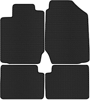 Коврики ЭВА "Ромб" для Toyota Corolla IX (седан / ZZE120, ZZE121) 2002 - 2004, черные, 4шт.