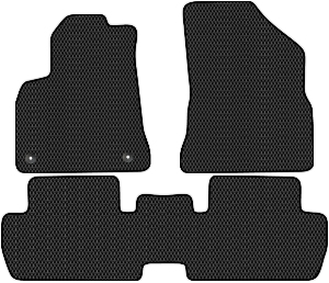 Коврики "EVA ромб" в салон Peugeot 3008 I (suv) 2010 - 2013, черные 3шт.