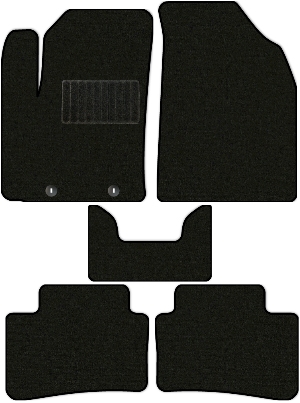 Коврики текстильные "Стандарт" для Hyundai Creta II (suv / SU2) 2020 - Н.В., черные, 5шт.