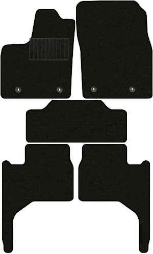 Коврики текстильные "Классик" для Toyota Land Cruiser XII (suv / JA300) 2021 - Н.В., черные, 5шт.
