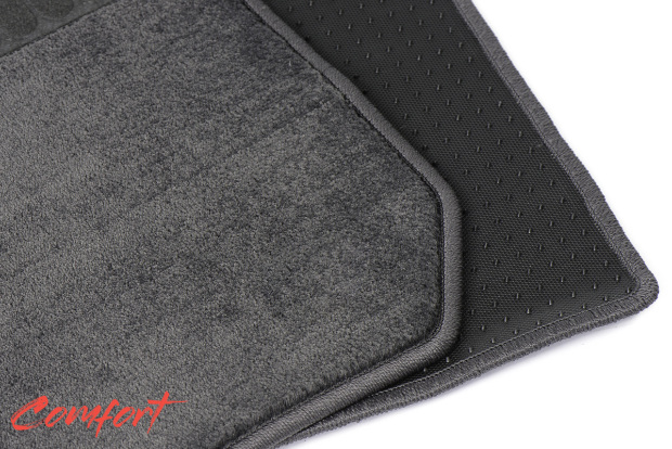 Коврики текстильные "Комфорт" для Chevrolet Aveo II (седан / T300) 2011 - 2015, темно-серые, 5шт.