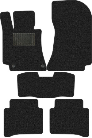 Коврики текстильные "Комфорт" для Mercedes-Benz E-Class IV (седан / W212) 2009 - 2012, темно-серые, 5шт.