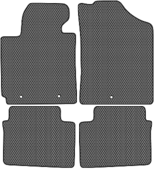 Коврики ЭВА "Ромб" для Hyundai Veloster (хэтчбек 5 дв) 2012 - 2016, серые, 4шт.